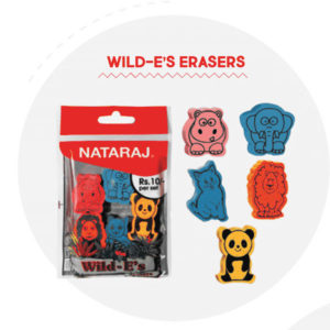 Nataraj Wild-e’s Erasers - 5 pc pack