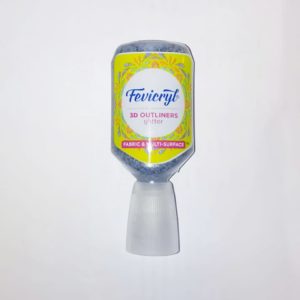 Fevicryl 3D Outliners Glitter (Fabric & Multi Surface) Black Colour