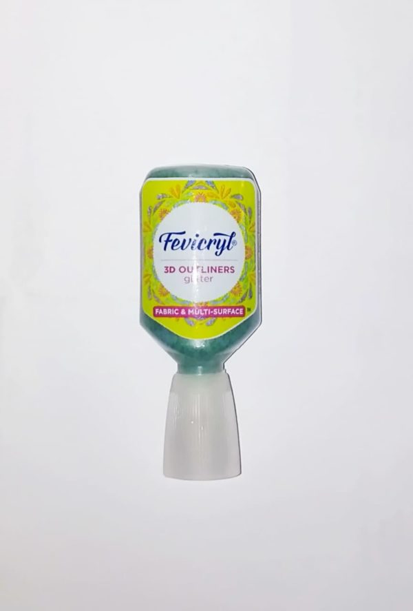 Fevicryl 3D Outliners Glitter (Fabric & Multi Surface) Green Colour