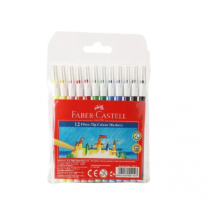 Faber Castell Sketch Pens (12 Pens Pack)- 12 fiber tip color pens